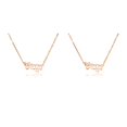 thumbnail image 2 of Guardurnaity Inglés letra doce signo del zodiaco amistad collar Ins joyería cadena cómodo colgante oro rosa sagitario Type3 NO3 Guardurnaity CBP215917, 2 of 6