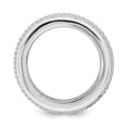 thumbnail image 2 of White Sterling Silver Ring Band Wedding Cubic Zirconia CZ, 2 of 4