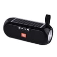 thumbnail image 1 of Cateissary Columna Inalámbrico compatible con Bluetooth Altavoz de graves Estéreo Caja de música Banco de energía solar Boombox Impermeable USB Cables de audio/vídeo Negro, 1 of 1