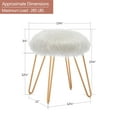 thumbnail image 3 of Duhome Elegant Lifestyle Mongolian Indoor Stool, White, 3 of 7