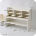thumbnail image 1 of Dual-Layer 50cm Desktop Organizer with 8mm Thickness - Multi-Purpose Storage for Cosmetics, Books, Office Supplies - Dustproof & Moistureproof Plastic Design - Easy Desktop Installation -, 1 of 6