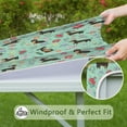 thumbnail image 6 of Dachshunds and Pioneer Flower Square Fitted Tablecloth with Elastic Edge,Square Table Cover,Washable Elastic Table Cover for Home Kitchen Party Decor 36"x36", 6 of 6