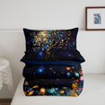 thumbnail image 5 of Homewish Watercolor Nature Tree Twin Comforter Sets,Navy Stars Galaxy Bedding Set,Navy Blue Reversible,2-Piece,1 Comforter and 1 Pillowcase, 5 of 7