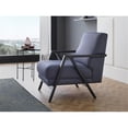 thumbnail image 2 of Enza Home Pavia Contemporary Wood & Fabric Armchair in Navy/Black, 2 of 5