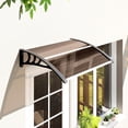 thumbnail image 2 of Outsunny Window Awning, Polycarbonate Cover Patio Awnings, Brown, 2 of 10