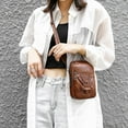 thumbnail image 4 of Women Solid Color Zipper Mini Handbag Purse Crossbody Bag Soft PU Shoulder Bag, 4 of 9