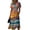 Orange, variant on Vibrant Tropical Hibiscus Print Wrap Dress for Women - V-Neck Short Sleeve High Waist A-Line Midi Summer Beach Vacation Gown, Flowy Boho Holiday Party Dress with Cinched Waist Orange XXL