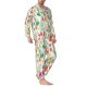 thumbnail image 2 of Fotbe Spring floral Pijama de Hombre con Estampado de Manga Larga, Conjunto de 2 Piezas, Ropa de Dormir Suave y Cómoda con Bolsillos-X-Large, 2 of 7