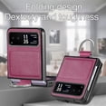 thumbnail image 3 of for Motorola Razr 40 Case, PU Leather Protective Cover with Ring Flip Phone Case Motorola Razr 40 ZH Purple, 3 of 18