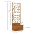 thumbnail image 3 of Outsunny Jardinière Surélevée avec Écran d'Intimité Extérieur, Murale, Brun, 3 of 10