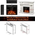 thumbnail image 6 of Electric Fireplace Insert 18 Inch, Recessed Fireplace Heater with 5-Level Adjustable Brightness, Remote & 9H Timer, Overheat Protection, 750W/1500W, Fireplace Insert for TV Stand, Black, 6 of 9
