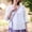 White, variant on Drovellove Women's Oversized V Neck Hooded 3/4 Length Sleeve Tee - Casual Cotton Linen Top for Summer Outings