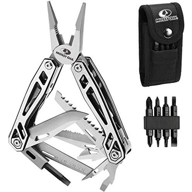 MOSSY OAK Multitool, 21-in-1 Stainless Steel Multi Tool Pocket Knife with  Screwdriver Sleeve, Self-locking Multitool Pliers with Sheath-Perfect for  Outdoor, Survival, Camping, Hiking, Simple Repa - Walmart.com