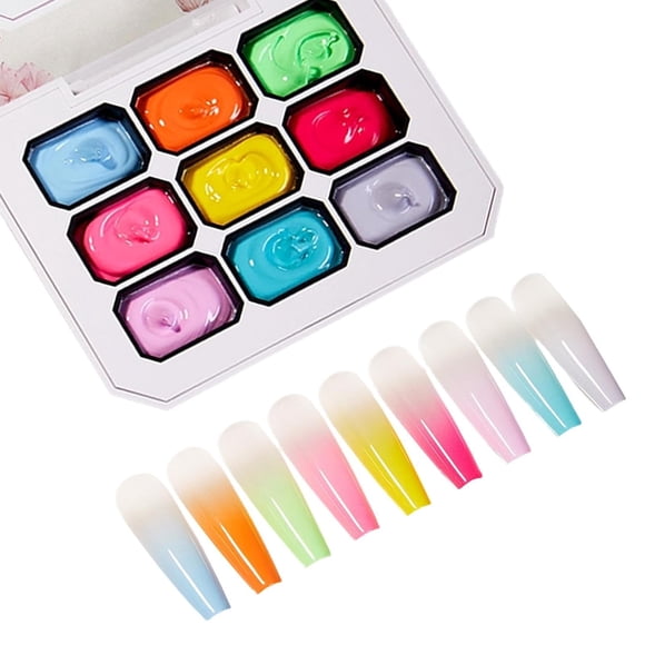 Painting Gel Nail Polish, Diverse Color Options, 9-Colors, Gel Design Nails Pigment, Summer Nail Polish Kit, For Home Salon Wedding