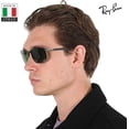 thumbnail image 7 of Ray-Ban RB3671CH CHROMANCE POLARIZED Square-Round Shaped Sunglasses for Men & Women - Includes Official Rayban Eyewear Kit - Ideal Formal & Casual Wear Sunglasses - Dark Green Lens, 7 of 7