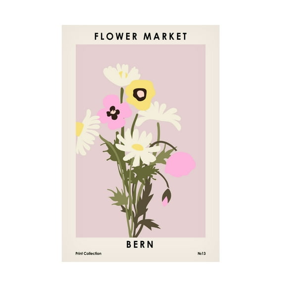 Trademark Fine Art NKTN Flower Market Bern Canvas Wall Art
