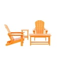 thumbnail image 2 of WestinTrends Malibu 4-Pieces Outdoor Patio Furniture Set, All Weather Outdoor Seating Plastic Adirondack Chair Set of 2 with Coffee Table and Side Table, Orange, 2 of 14