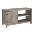 thumbnail image 1 of 44 inch Rustic Farmhouse Barn Door TV Stand - Grey Wash, 1 of 8