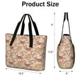 thumbnail image 3 of Tote Bag for Women - Beige Christmas Gingerbread Man Pattern Shoulder Bag - Large Utility Work Duffle Bag with Zipper Handbag for Travel, Work, Sprots, 3 of 5