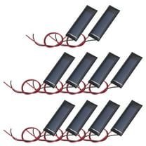 Uxcell 10 Pcs 0.5V 0.08W 160mA Mini Solar Panels, Small Polycrystalline Solar Cell Panel with 2 Cable for DIY Electric Toy Materials Kits Charger, 53mm x 18mm