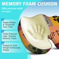 thumbnail image 5 of Premium Dog Pattern Memory Foam Seat Cushion Ergonomic Chair Pad for Office Chair, Car, Airplane & Bleachers Sciatica, Tailbone Hip & Back Pain Relief - Chair Cushion for Long Office Workers., 5 of 5