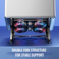 thumbnail image 2 of Tablet Support With Silent Fans Desktop Alloy Anti-Skid Holder Base Universal Space-Saving Stable Cooling Bracket Dormitory Four fan/silver, 2 of 9