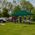 thumbnail image 2 of Green 10x15 Instant Canopy Tent and 4 Side Walls - Commercial Grade Aluminum Frame with Water-Resistant Canopy Top and Sidewall - Bag and Stake Kit Included&nbsp;(5 Color Options), 2 of 7