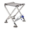 thumbnail image 3 of Taburete plegable, reposapiés reclinable portátil, silla de pesca ligera, silla con sillín para parque, deportes de senderismo, mochilero, concierto, 3 of 8