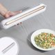 thumbnail image 1 of Magnetic Cling Film Dispenser with Sliding Cutter | Plastic Wrap Aluminum Foil Tin Parchment Organizer | Removable BPA-Free Holder | 15in | White | 1 Pack | Kitchen Storage Solution, 1 of 9