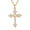 Gold, variant on KeyStyle 14K Gold Plated Cubic Zirconia Cross Necklace for Women Cross Faith Pendant Religious Christian Christmas Birthday Jewelry Gifts