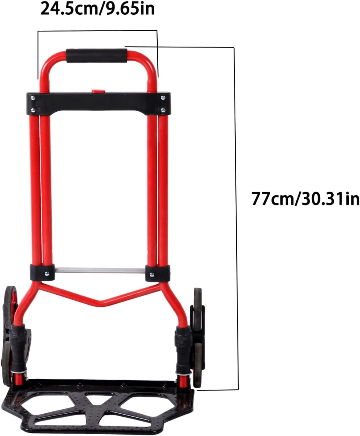 OTTULUR Telescoping Stair Climbing Dolly with 330LB Load Capacity Collapsible Hand Truck Featuring Silent Rollers and Adjustable Bungee Cord for Home Moving, Luggage, Warehouse Use