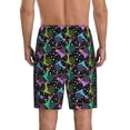 thumbnail image 2 of Balery Snails 1 Men's Cotton Knit Pajama Shorts Waistband & Pockets,Short Pajama Pants-Small, 2 of 8