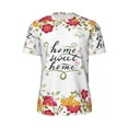 thumbnail image 5 of Wukai Home Sweet Home Floral Print Men's Short-Sleeved Mesh T-Shirt,Quick-Dry Short Sleeve Workout T-Shirt-5X-Large, 5 of 8