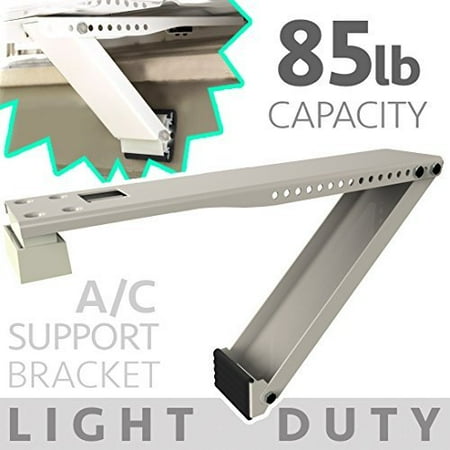 Air Conditioner Mounting Brackets - Universal Window Air Conditioner Bracket - 1pc Medium-Duty Window AC Support - Support Air Conditioner Up to 85 lbs. - For 12000 BTU AC to 24000 BTU AC Units (1, MED DUTY- ONE ARM)