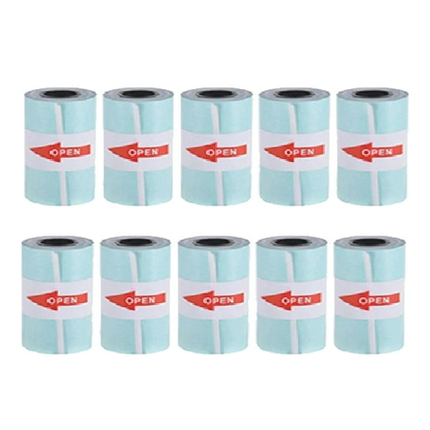 Sidaley Paquete de 10 rollos de papel térmico de 57x25, caja registradora a prueba de aceite, tarjeta de crédito, recibo de precio, impresora Type4 NO4