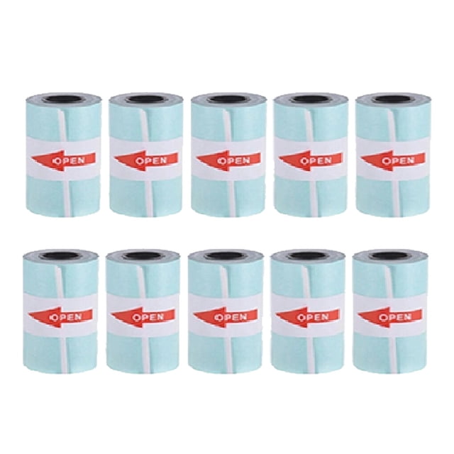 Seitruly Paquete de 10 rollos de papel térmico de 57x25, caja registradora a prueba de aceite, tarjeta de crédito, recibo de precio, impresora Type4 NO4
