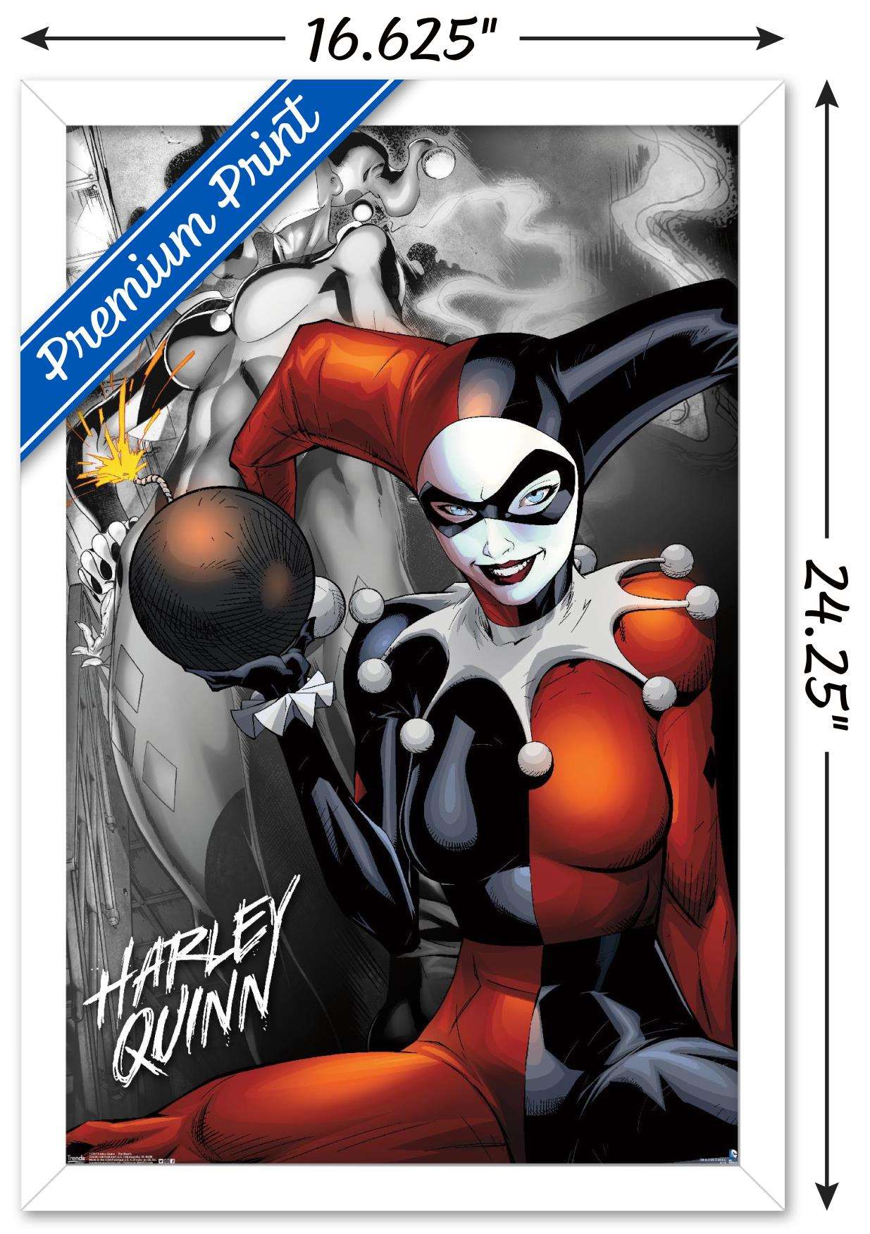 DC Comics - Harley Quinn - The Bomb Wall Poster, 14.725" x 22.375", Framed