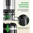 thumbnail image 5 of GlowWise Cold Press Juicer Machine - 4.35 Extra Wide Feed Chute, Quiet Masticating Juicer for Fruits & Vegetables, Easy to Clean & Assemble, Ideal for Home Kitchens, Healthy Families & Fitness Lovers, 5 of 7