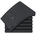 thumbnail image 5 of Rexolia Mens Classic Fit Dress Pants Vintage Straight Leg Side Pockets Business Casual Trousers Dark Gray 40, 5 of 5