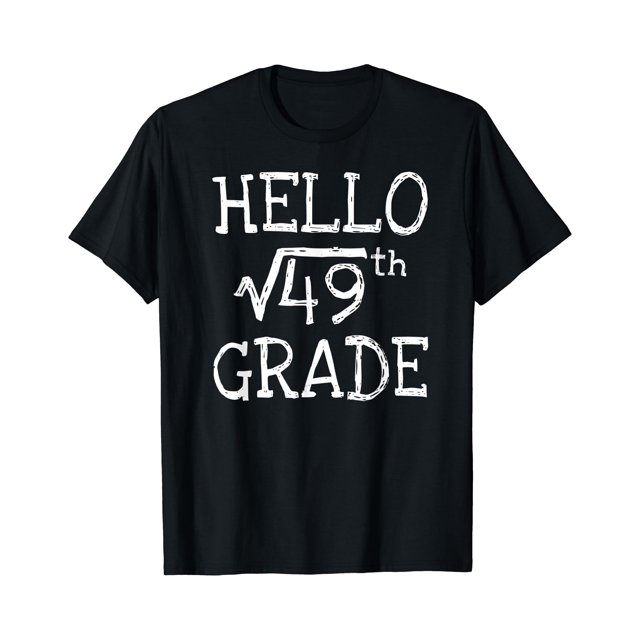 Rentrée Scolaire T-Shirt Carré Racine de 49 pour Enfants en Mathématiques - comme sur l'Image - 2TG