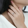 thumbnail image 4 of JeenMata 1.25 Carat Oval Cut - April Birthstone Solitaire Engagement Ring in 18k White Gold Over Silver, 4 of 7