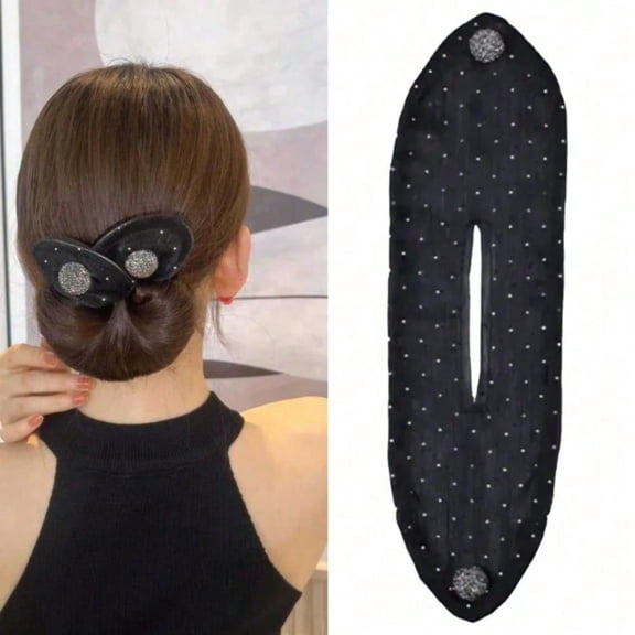 2pcs beautiful hair disk French Hair Bun Maker Deft Bun for Hair Twister,Sparkly Ball Hair Clip,Flower Hair Bun Roller for Long Thick Hair Accessories for Women Girls