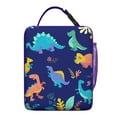 thumbnail image 5 of Dinosaur Print Cooler Lunch Bag – Portable Waterproof Bento Tote, Reusable Thermal Insulated Meal Bag for Outdoor Adventures, 5 of 6