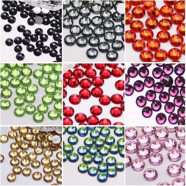 Taladro para uñas con diamantes de imitación de cristal, redondos y planos, accesorios de joyería para bricolaje