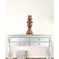 thumbnail image 6 of 20" Brown and Red Faux Marble Tabletop Candle Holder and Candle, 6 of 7
