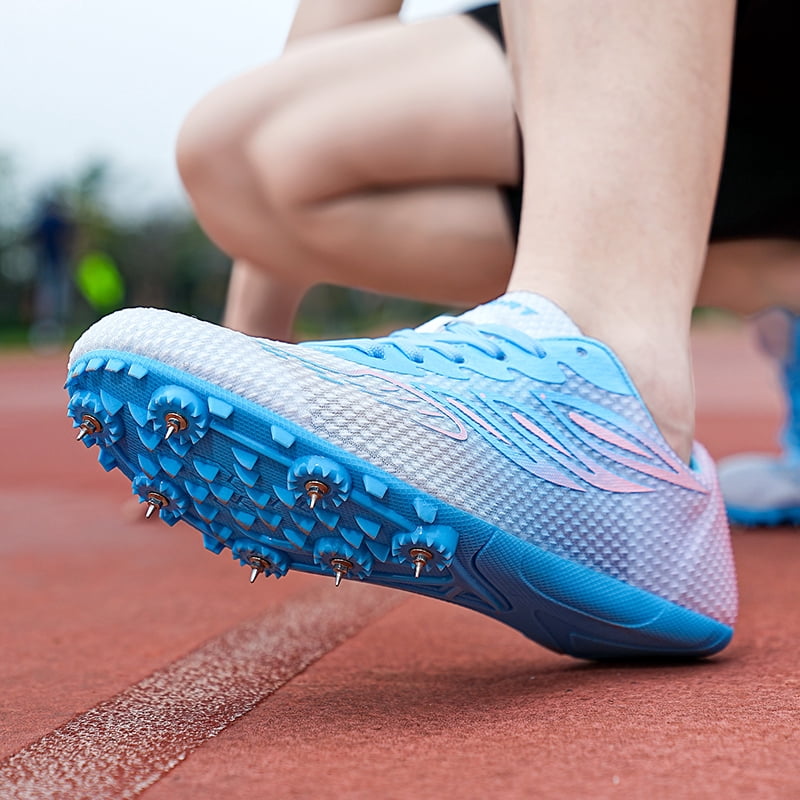 Track Spikes Shoes Mens Womens Mesh Track and Field Athletics Sneakers Boys Girls Training Sprint Racing Track Shoes