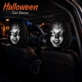 thumbnail image 2 of Ghost Face Headrest Covers, Scary Face Printing Auto Seat Universal Halloween Elastic Models Headrest Protector-Eye Effects Cover Funny Decoration for Car Interior Vehicle Truck SUV (A Type, 2PCS), 2 of 6