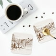 thumbnail image 4 of Lsque Western Desert Cowboys Pattern 4" Drink Coasters Set of 4, PVC Leather Absorbent Coasters, Table Coaster Set Decorative Coffee Cup Coasters Housewarming Gift -Square, 4 of 6