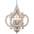 thumbnail image 1 of Manarola Distressed Wood Pendant Chandelier 6-Light Dining Fixture, 1 of 10