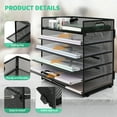 thumbnail image 6 of PHANCIR 6-Tier Desk Organizer Paper Storage Box ,Stationery Tray with Handle Mesh Stationery Tray Desktop File Classifier, Suitable for Office, Home, 6 of 8